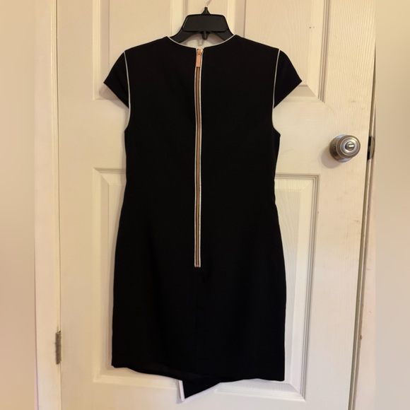 Ted Baker: Artiro Asymmetrical Shift Dress in Black size 1 - Picture 2 of 11